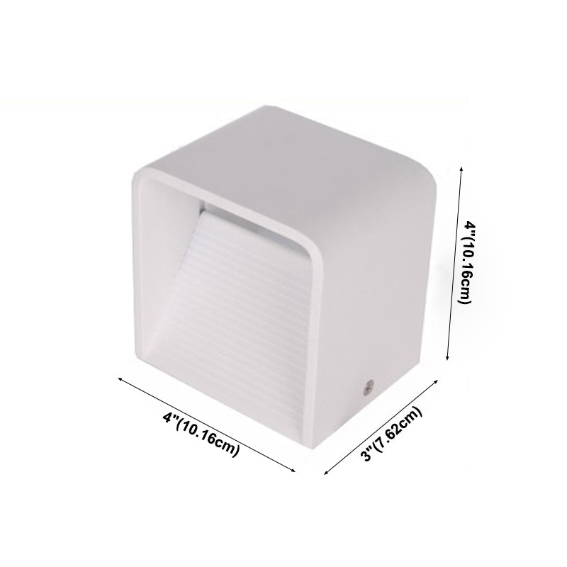 Luces de pared cuadradas de aluminio Moderno 1 cabezal de montaje en la pared para dormitorio