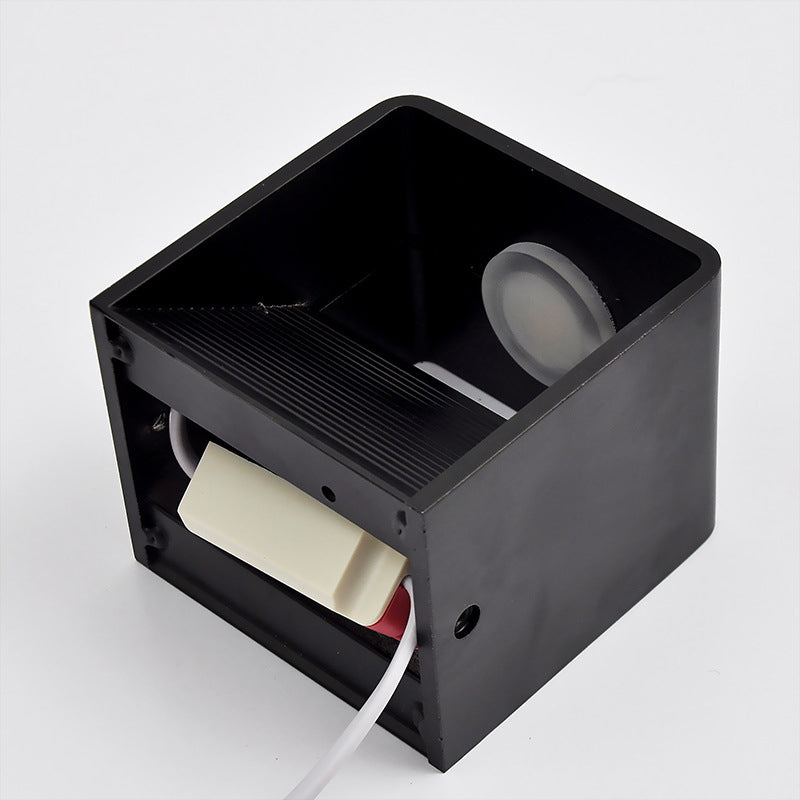 Luces de pared cuadradas de aluminio Moderno 1 cabezal de montaje en la pared para dormitorio