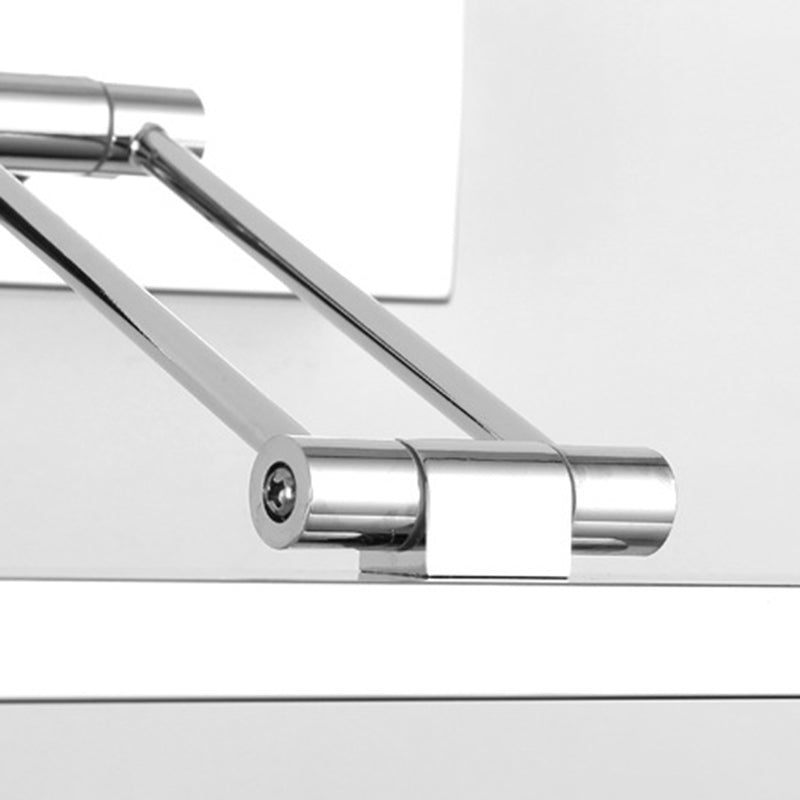 Single Light Linear Wall Sconce Modern Style Metal Mirror Wall Lighting in Silver