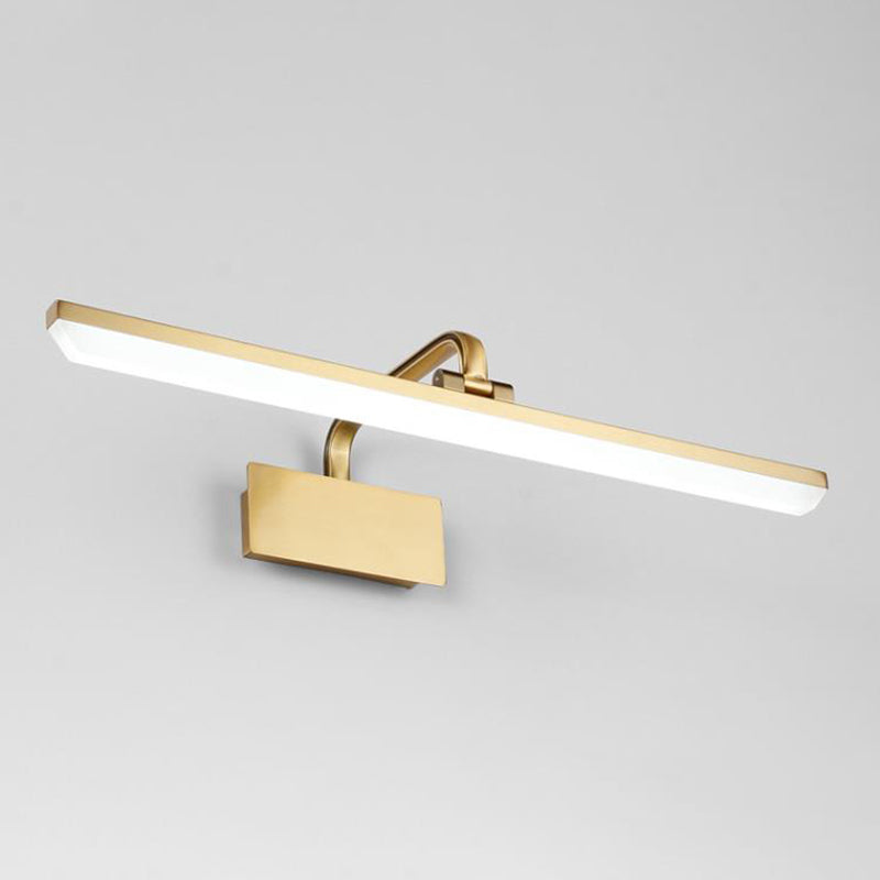 Linear Wall Sconce Lighting Modern Metal 1 Light Sconce Light in Gold