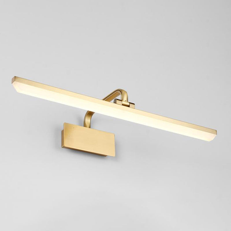 Linear Wall Sconce Lighting Modern Metal 1 Light Sconce Light in Gold