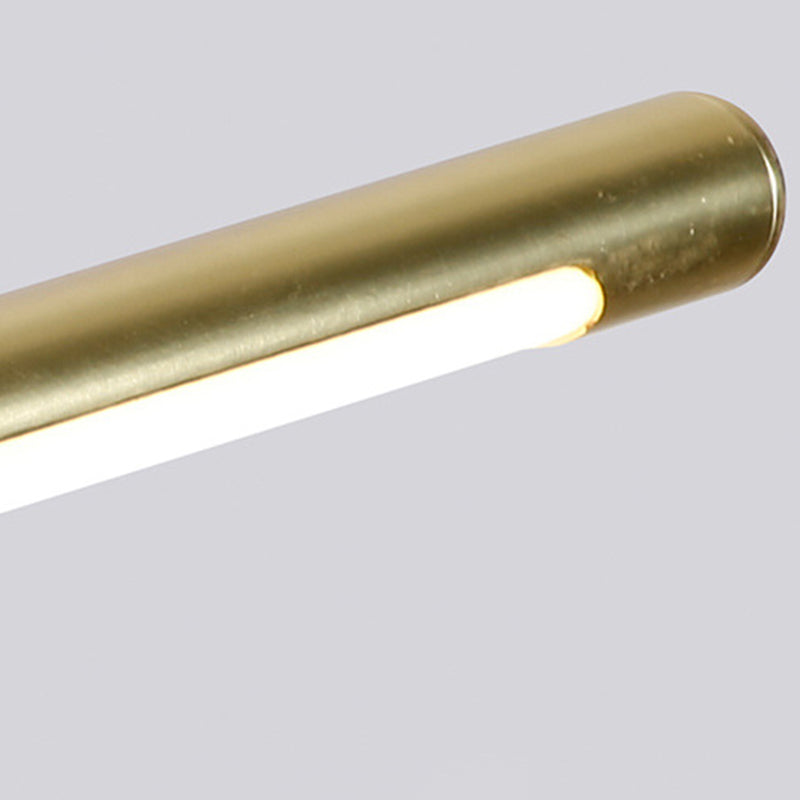 Linear Wall Light Fixture Modern Metal 1 Light Sconce Light in Gold