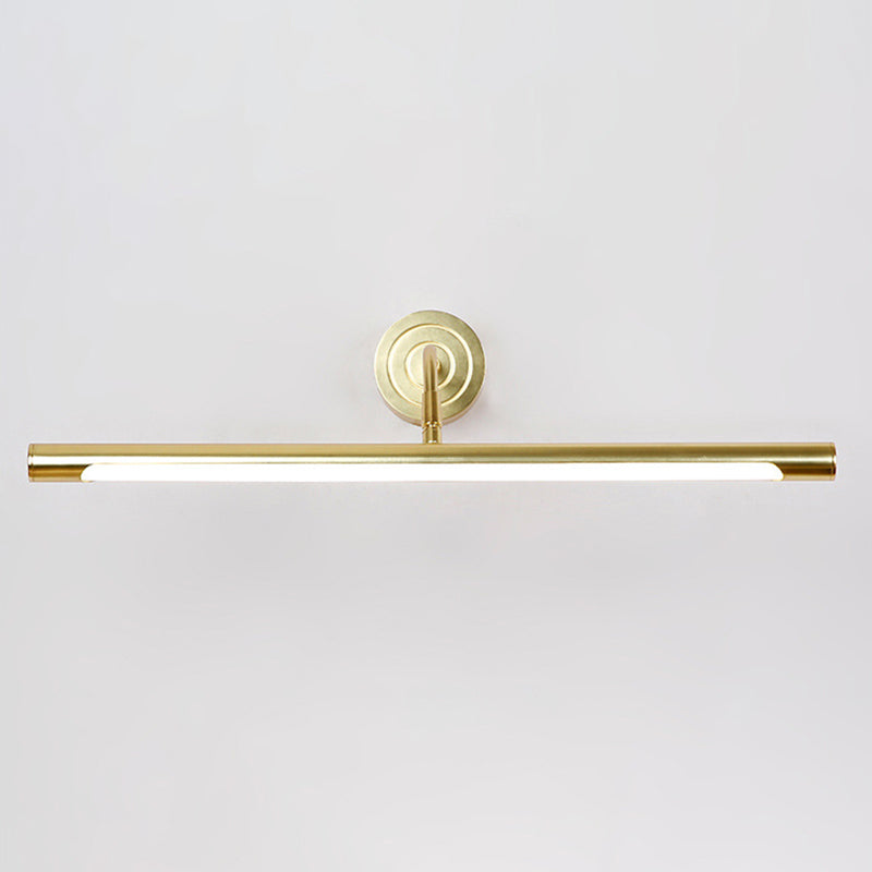 Linear Wall Light Fixture Modern Metal 1 Light Sconce Light in Gold