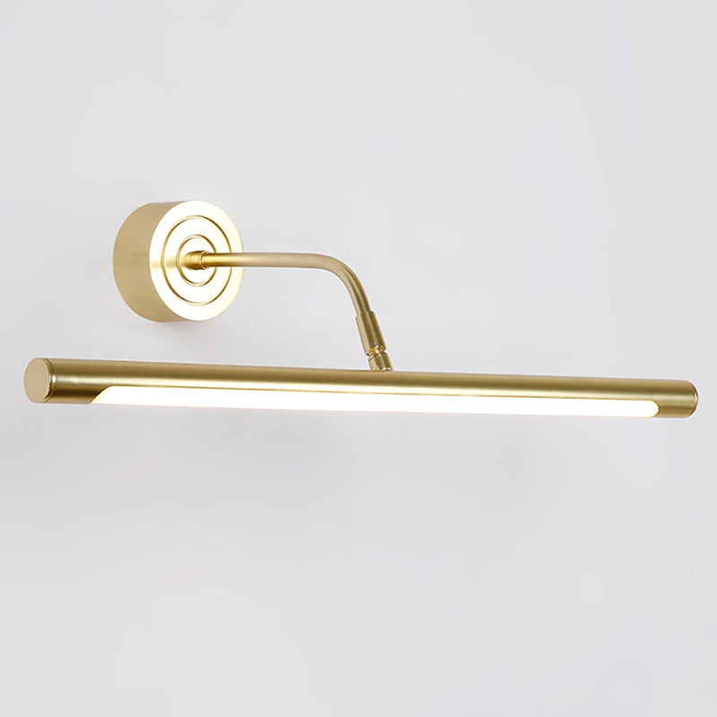 Linear Wall Light Fixture Modern Metal 1 Light Sconce Light in Gold