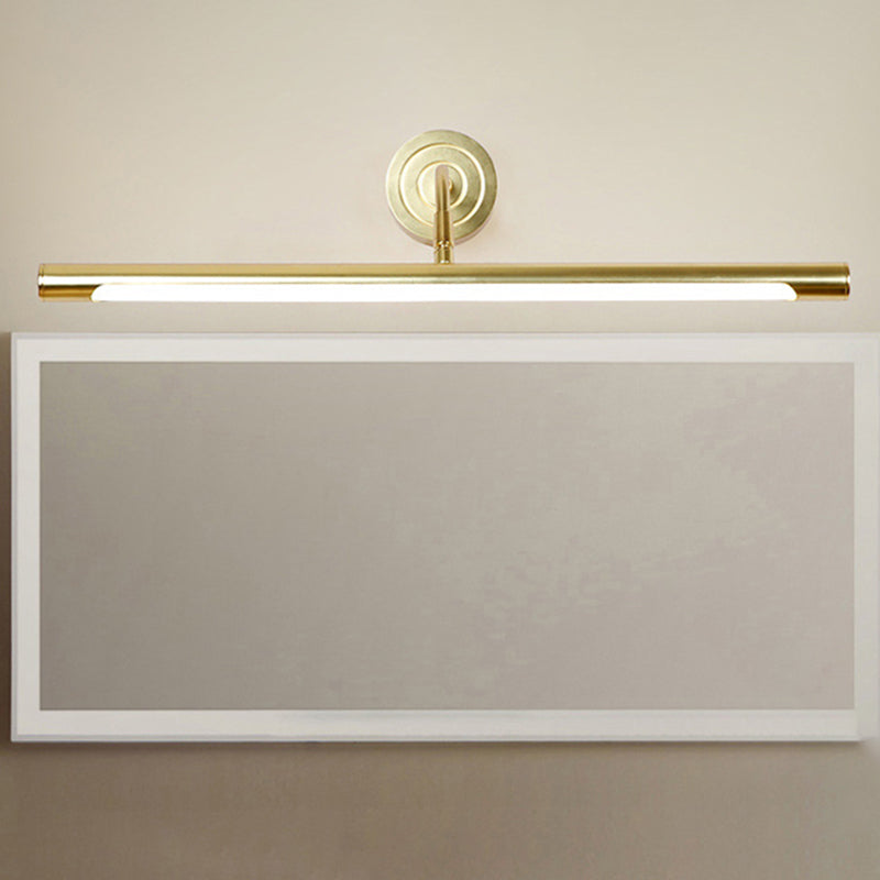 Linear Wall Light Fixture Modern Metal 1 Light Sconce Light in Gold