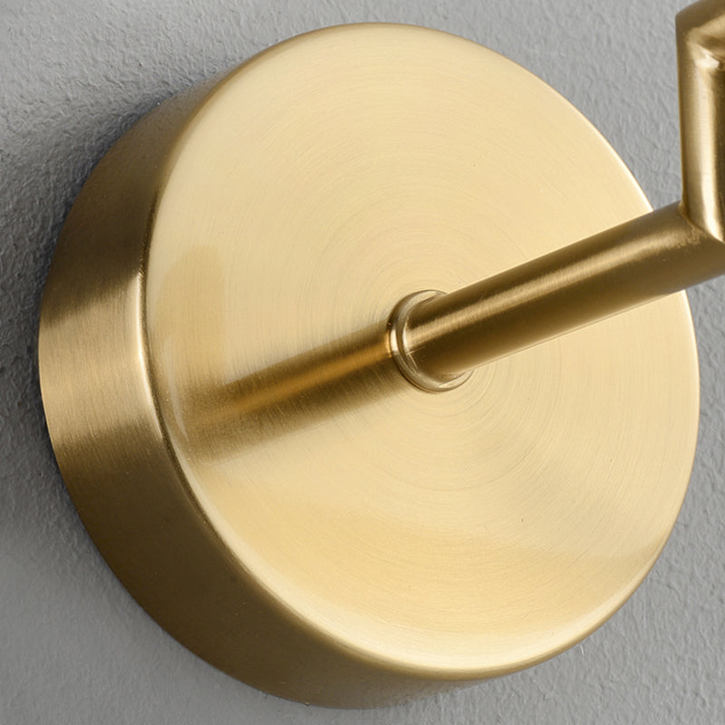 Lineare Wandleuchtenbeleuchtung modernes Metall 1 Leichtes Leuchten in Gold für Badezimmer