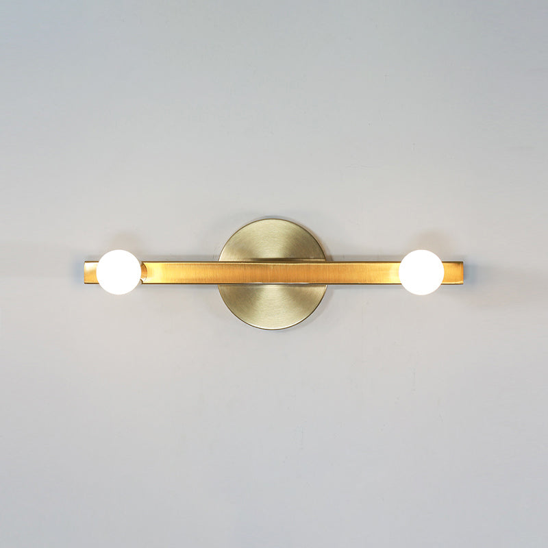 Modern Wall Light Fixture Linear Metal Sconce Light in Gold Finish