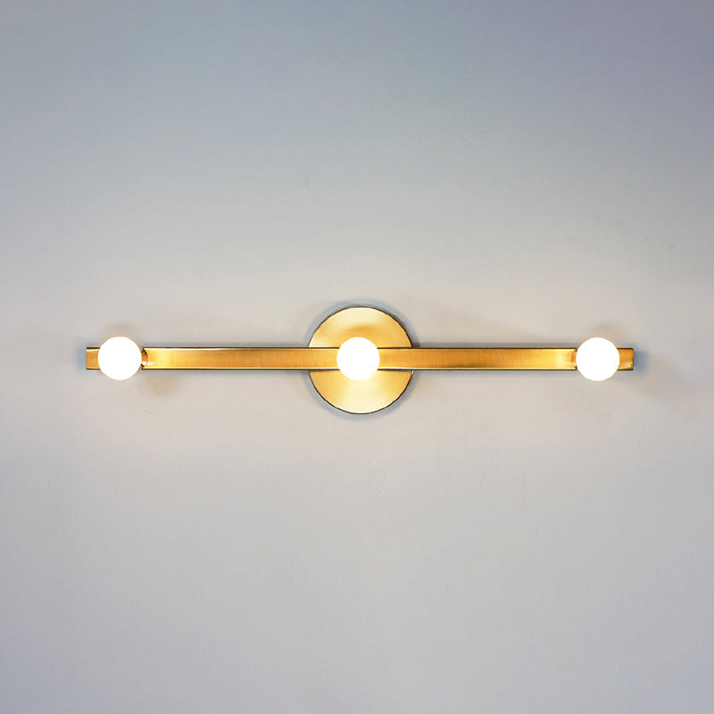 Modern Wall Light Fixture Linear Metal Sconce Light in Gold Finish