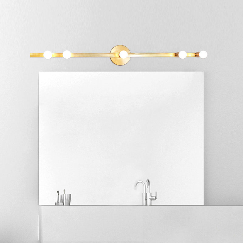 Modern Wall Light Fixture Linear Metal Sconce Light in Gold Finish