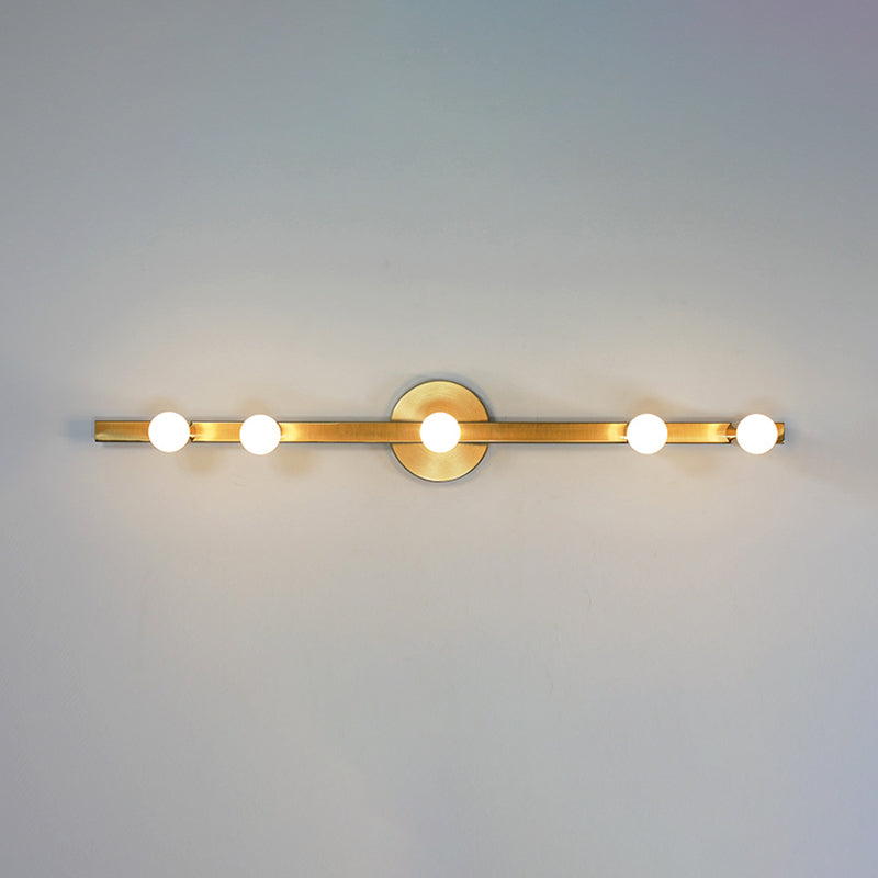 Modern Wall Light Fixture Linear Metal Sconce Light in Gold Finish