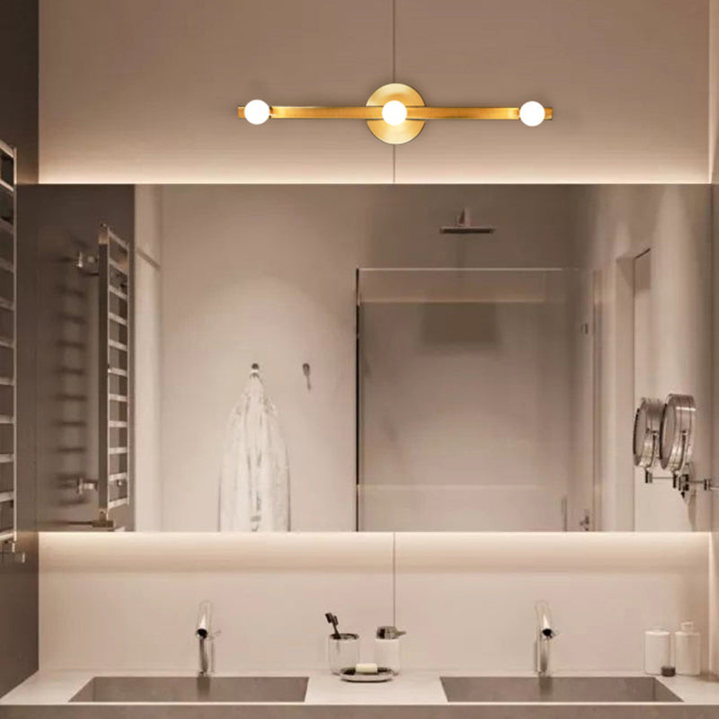 Modern Wall Light Fixture Linear Metal Sconce Light in Gold Finish