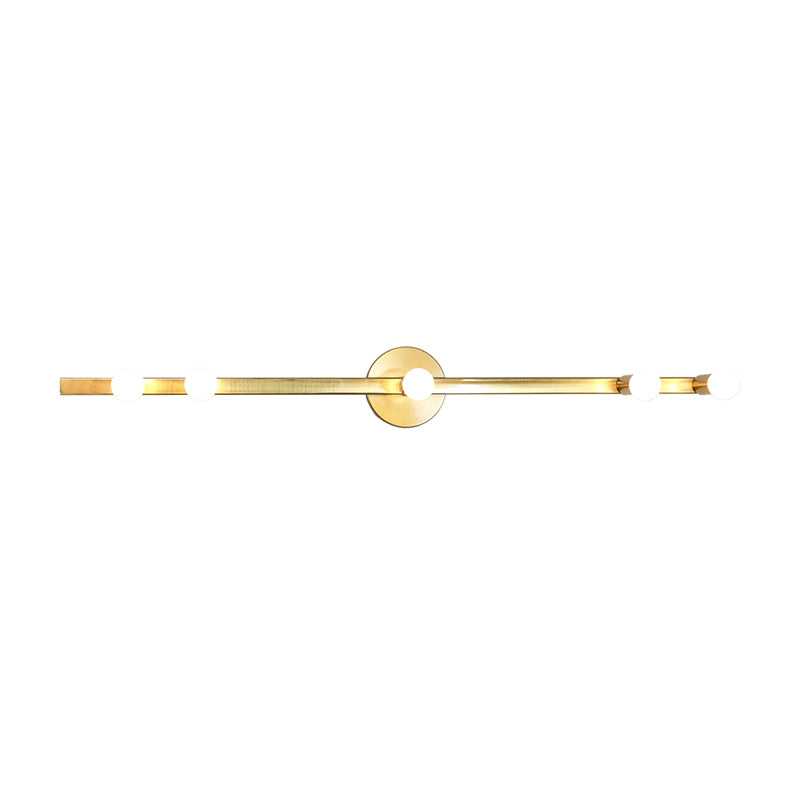 Modern Wall Light Fixture Linear Metal Sconce Light in Gold Finish