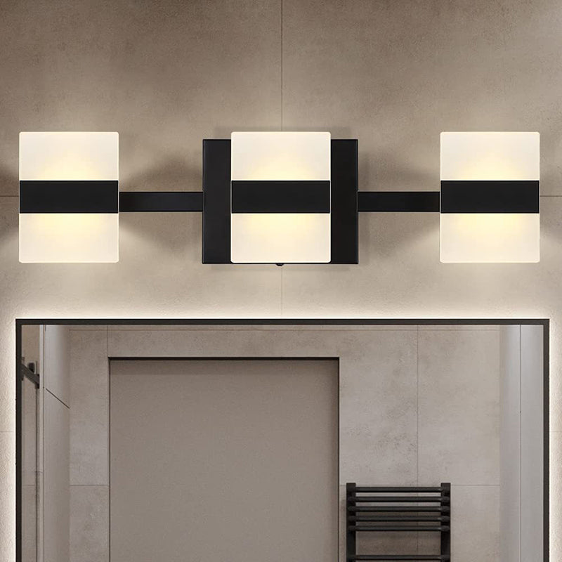 Geometric Wall Sconce Lighting Modern Metal Wall Light Fixture with Acrylic Shade