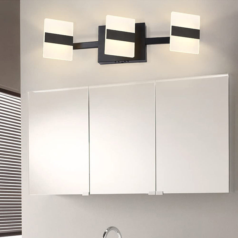 Geometric Wall Sconce Lighting Modern Metal Wall Light Fixture with Acrylic Shade