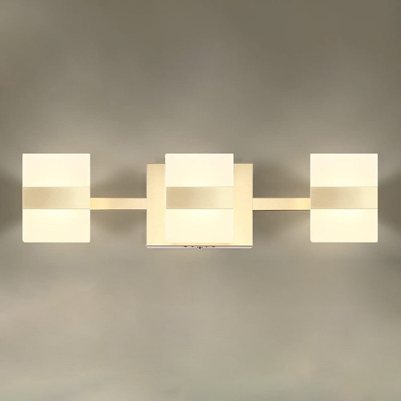 Geometric Wall Sconce Lighting Modern Metal Wall Light Fixture with Acrylic Shade