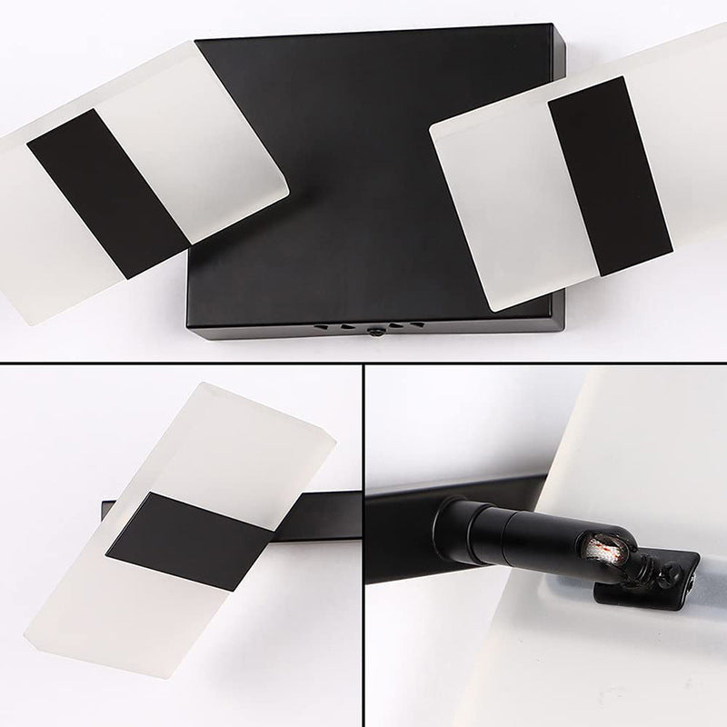Geometric Wall Sconce Lighting Modern Metal Wall Light Fixture with Acrylic Shade