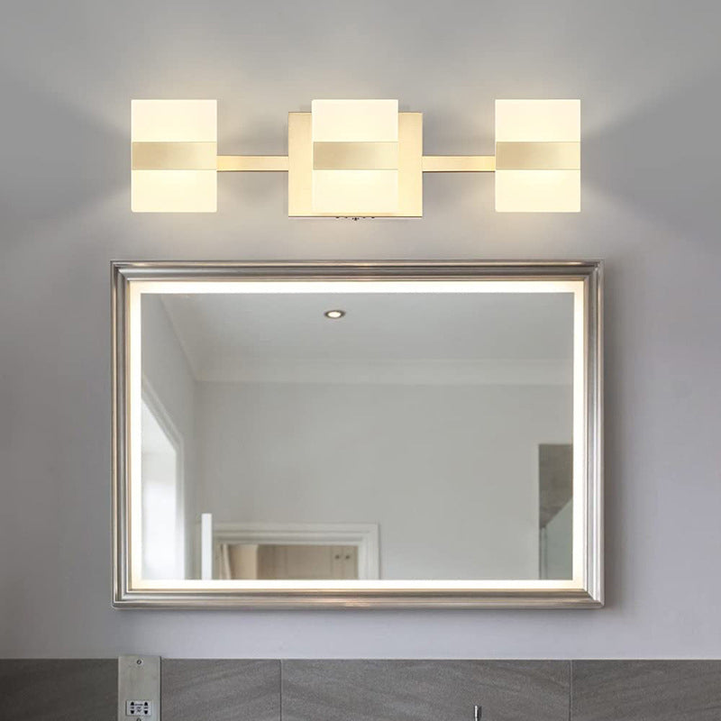 Geometric Wall Sconce Lighting Modern Metal Wall Light Fixture with Acrylic Shade