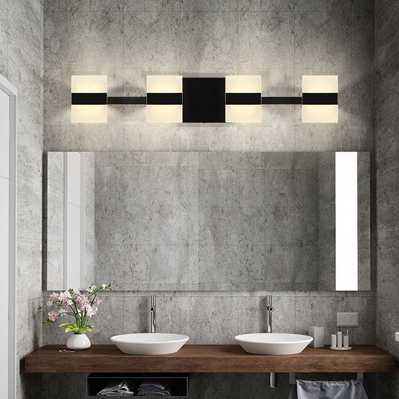 Geometric Wall Sconce Lighting Modern Metal Wall Light Fixture with Acrylic Shade