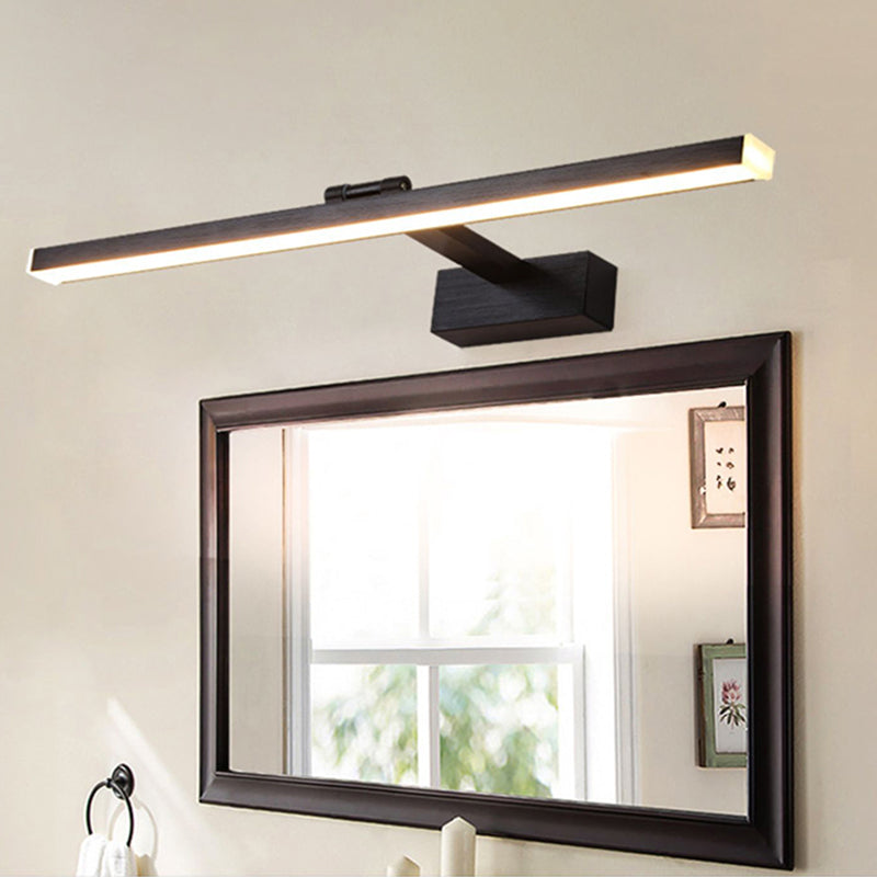 Illuminazione a parete lineare illuminazione moderna in metallo 1 luce sconde con ombra acrilica