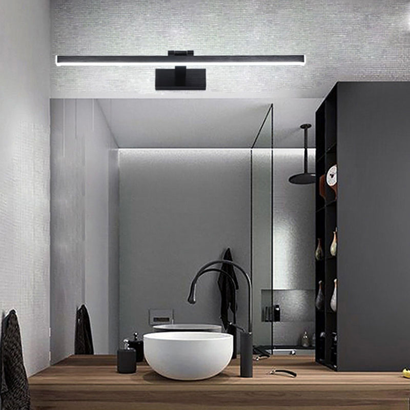 Illuminazione a parete lineare illuminazione moderna in metallo 1 luce sconde con ombra acrilica