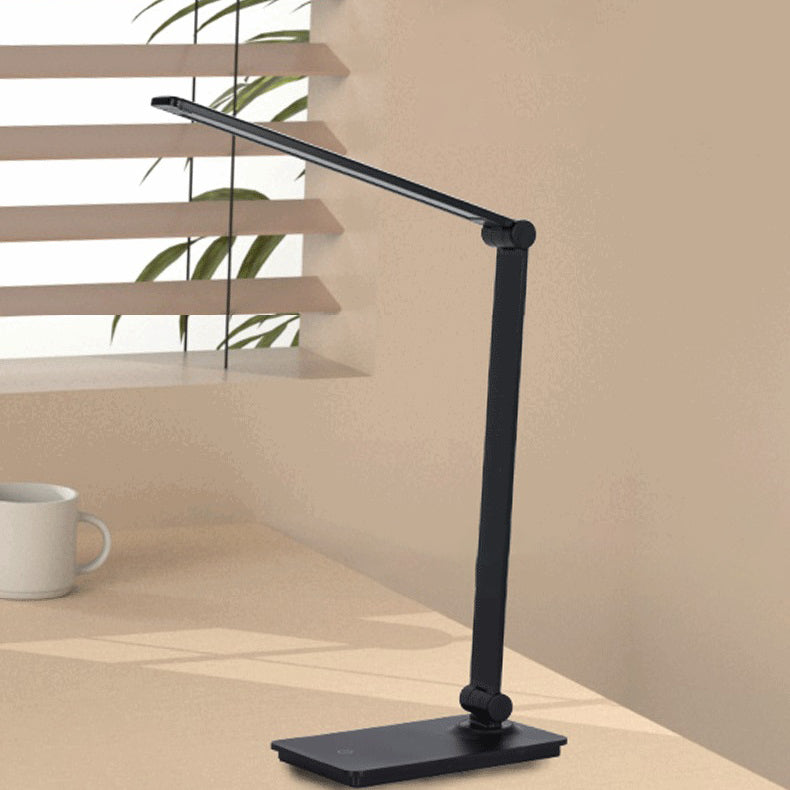 Lampada da tavolo pieghevole in metallo per camera da letto, lampada da tavolo USB con controllo touch-sensor stile task