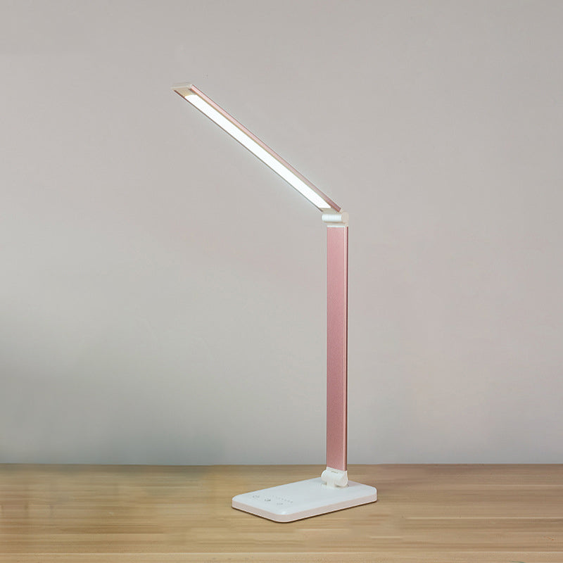 Lámpara de mesa USB con control táctil, Luz de mesa LED de plegado de tareas de metal para dormitorio