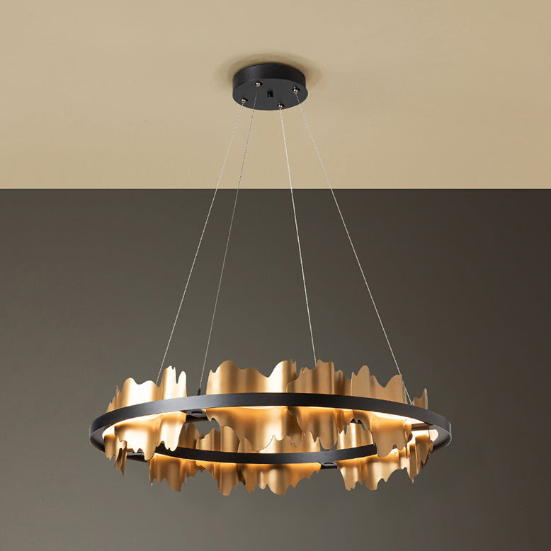 Moderne creatieve 1-licht hanglamp aluminium cirkelvormige hangende lamp voor eetkamer