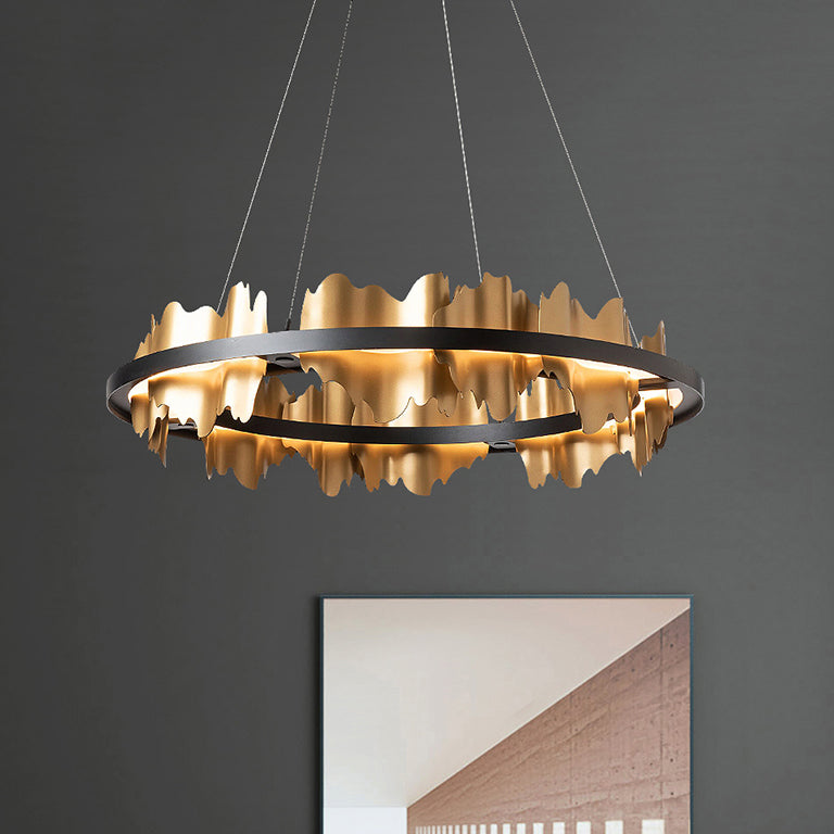 Moderne creatieve 1-licht hanglamp aluminium cirkelvormige hangende lamp voor eetkamer