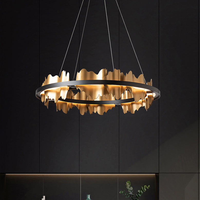 Moderne creatieve 1-licht hanglamp aluminium cirkelvormige hangende lamp voor eetkamer