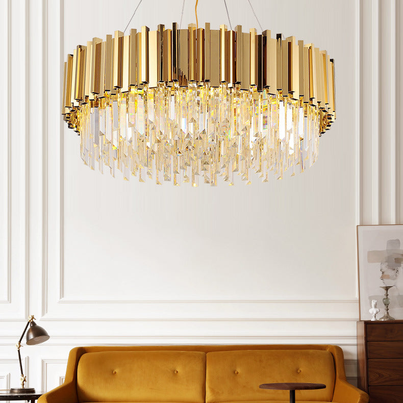 Contemporary Geometric Island Lighting Crystal Multi Lights Chandelier Lighting Fixtures