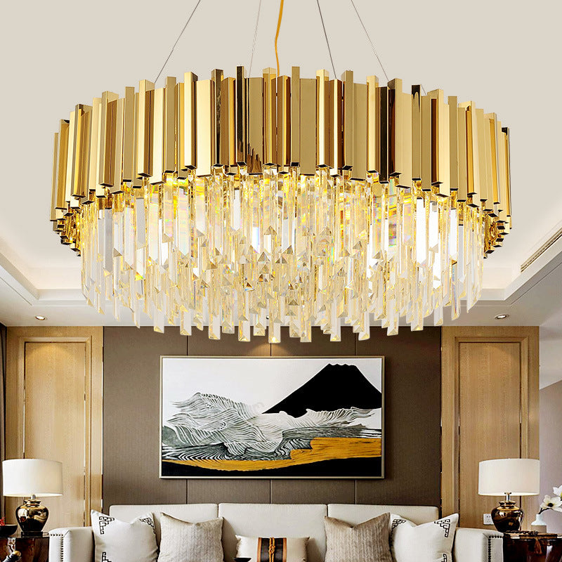 Contemporary Geometric Island Lighting Crystal Multi Lights Chandelier Lighting Fixtures
