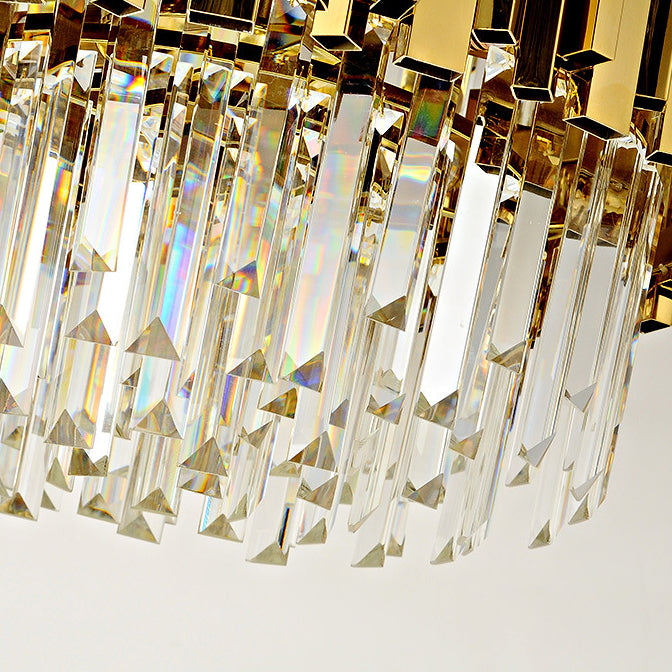 Contemporary Geometric Island Lighting Crystal Multi Lights Chandelier Lighting Fixtures