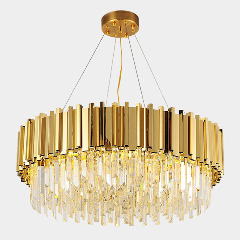 Contemporary Geometric Island Lighting Crystal Multi Lights Chandelier Lighting Fixtures