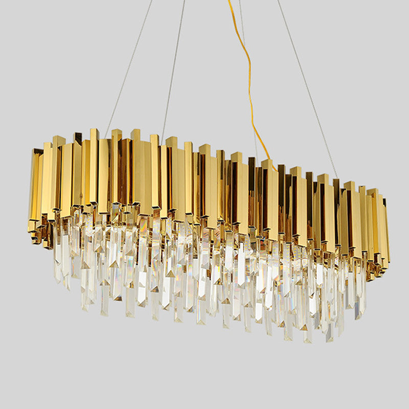 Contemporary Geometric Island Lighting Crystal Multi Lights Chandelier Lighting Fixtures