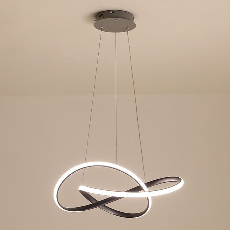 Modern karakteristiek LED Hangende lamp Acryl lineaire kroonluchter voor woonkamer