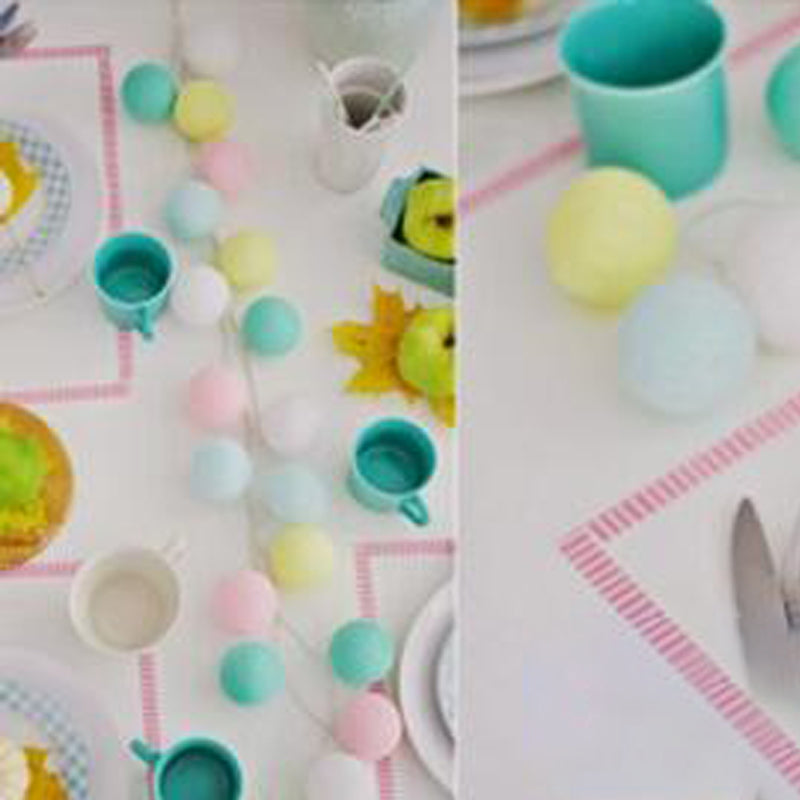 Colorful Globe LED Festive Lights in Modern Artistic Style Cotton Ball Indoor String Lights