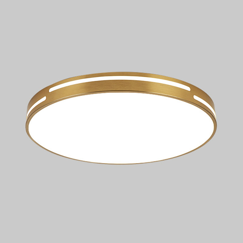 Nordic Style Flush Mount Light Metal Ceiling Light in Gold for Living Room