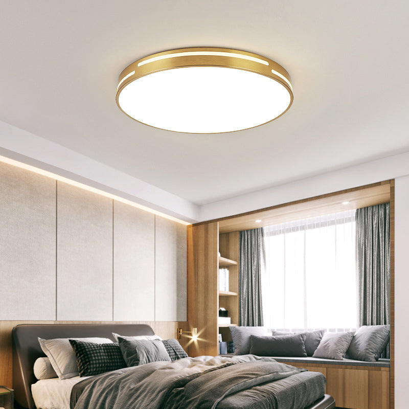 Nordic Style Flush Mount Light Metal Ceiling Light in Gold for Living Room