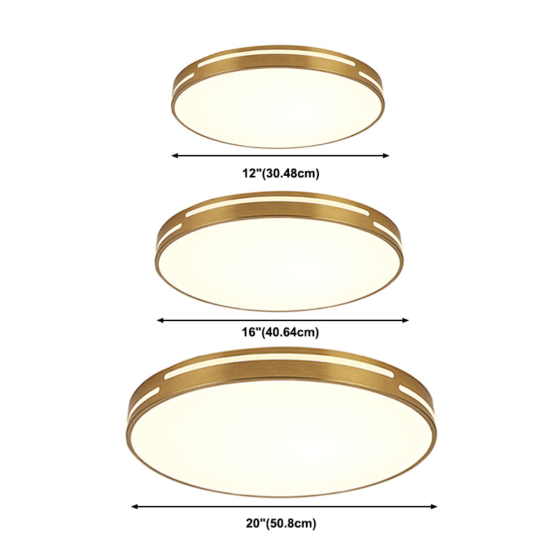 Nordic Style Flush Mount Light Metal Ceiling Light in Gold for Living Room