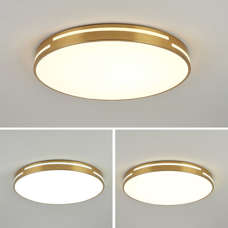 Nordic Style Flush Mount Light Metal Ceiling Light in Gold for Living Room