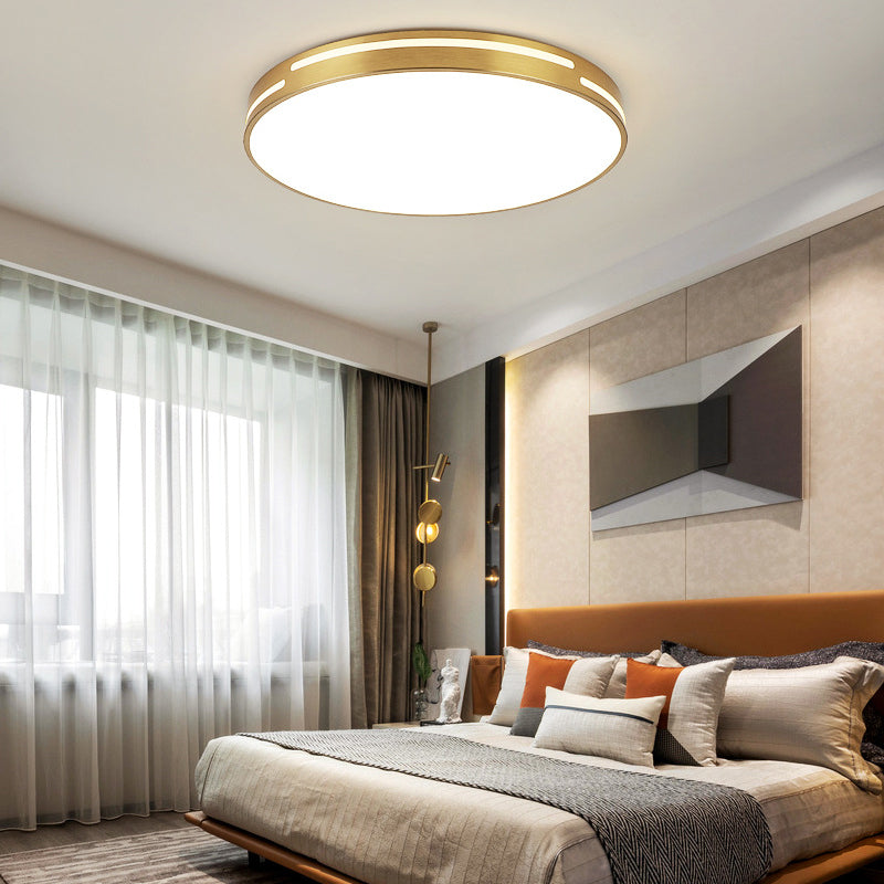 Nordic Style Flush Mount Light Metal Ceiling Light in Gold for Living Room