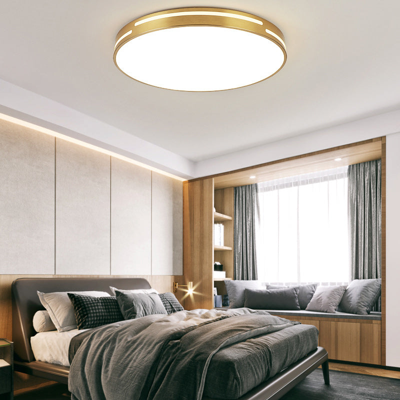 Nordic Style Flush Mount Light Metal Ceiling Light in Gold for Living Room
