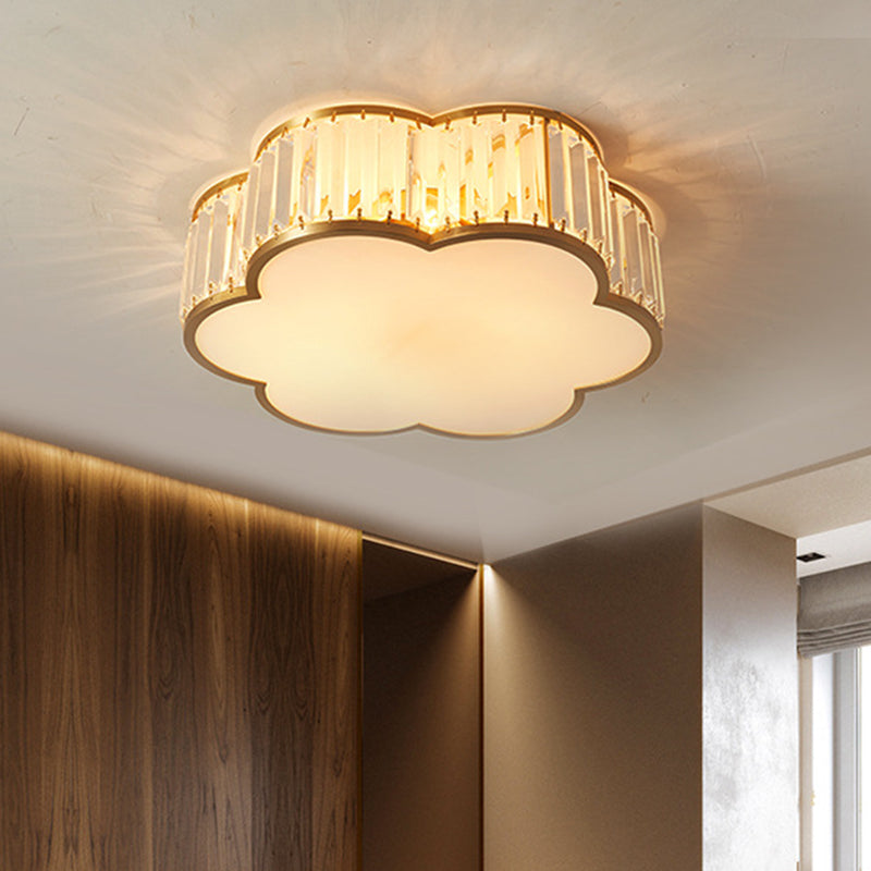 Flush Mount Ceiling Light Fixtures Rustic Style Crystal Lighting Fixture for Living Room