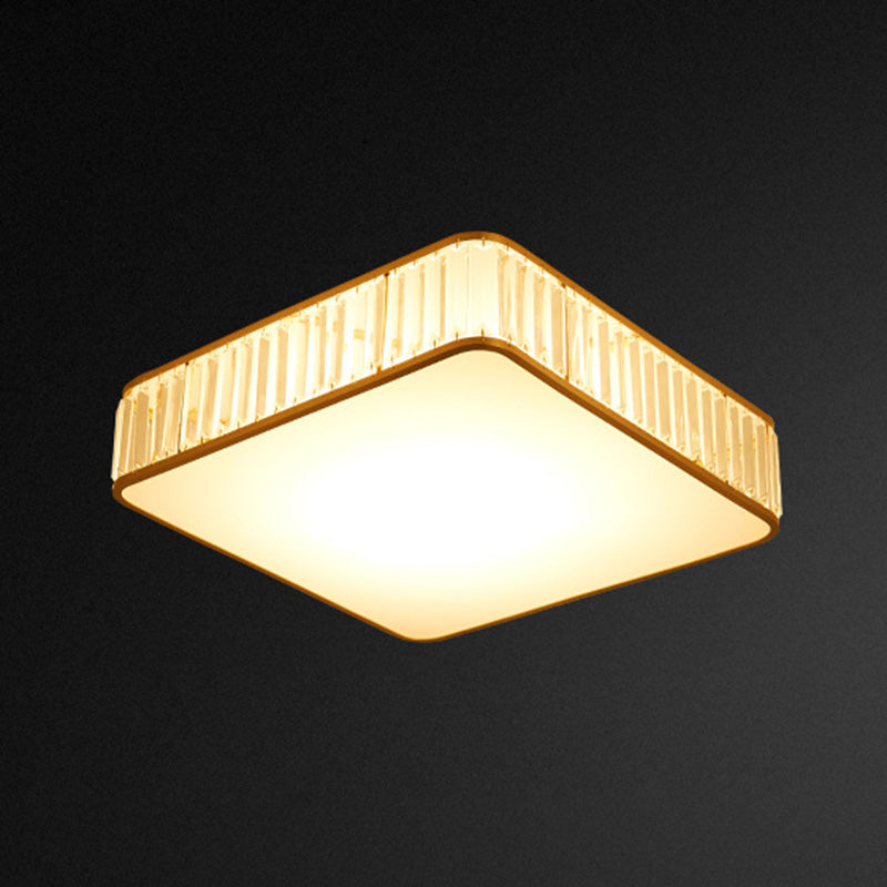Flush Mount Ceiling Light Fixtures Rustic Style Crystal Lighting Fixture for Living Room