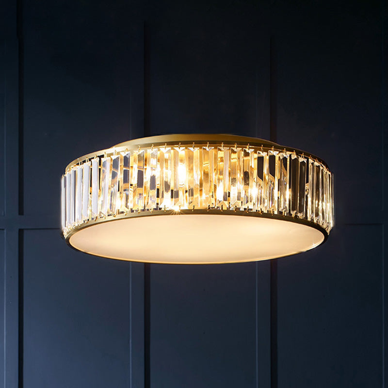Flush Mount Ceiling Light Fixtures Rustic Style Crystal Lighting Fixture for Living Room