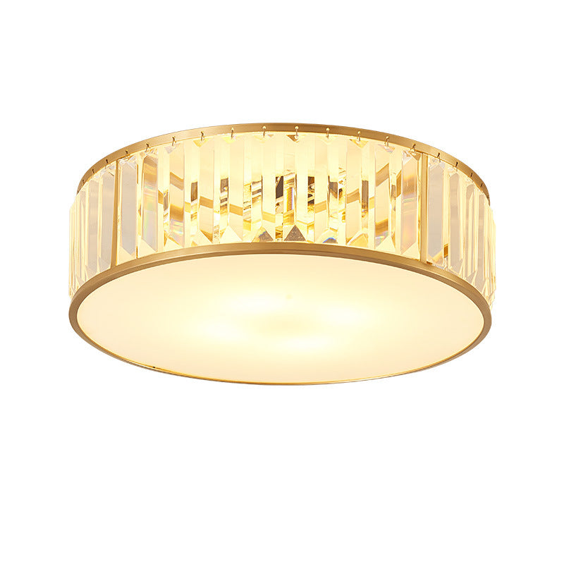 Flush Mount Ceiling Light Fixtures Rustic Style Crystal Lighting Fixture for Living Room