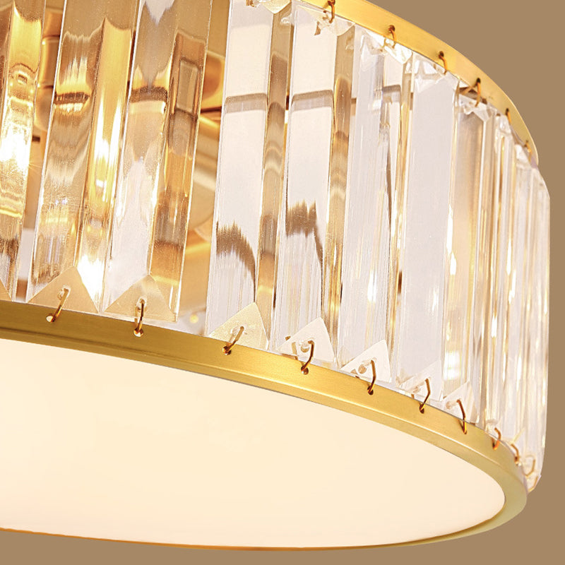 Flush Mount Ceiling Light Fixtures Rustic Style Crystal Lighting Fixture for Living Room