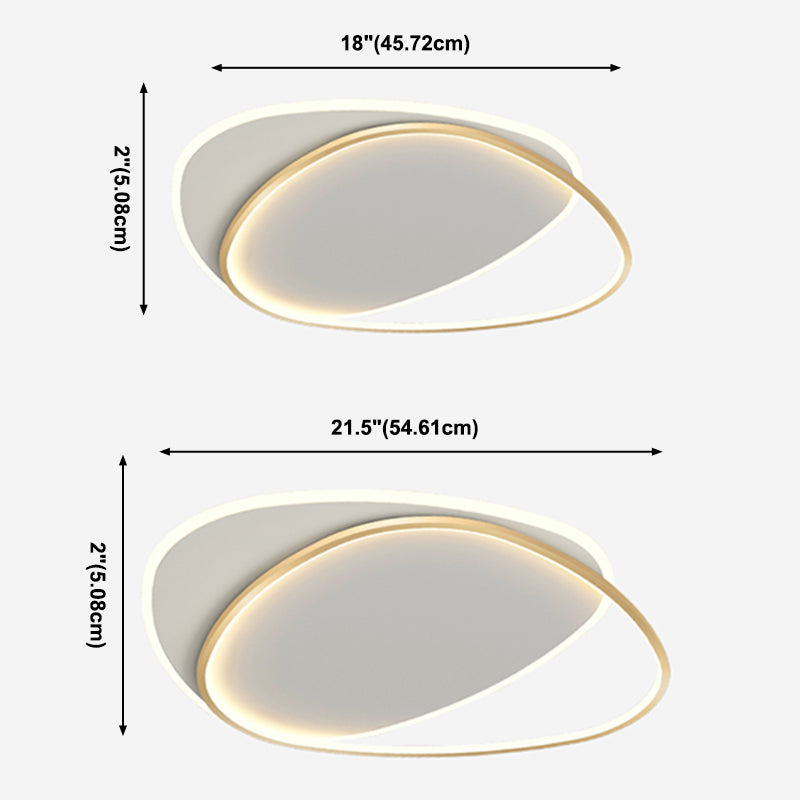 Lampada da soffitto a LED da incasso a soffitto di design dalla linea stile contemporaneo per soggiorno
