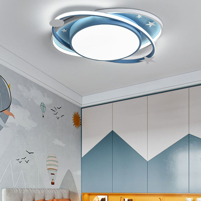 Eigentijdse LED-plafondlamp acryl kap kinderkamer inbouwlamp