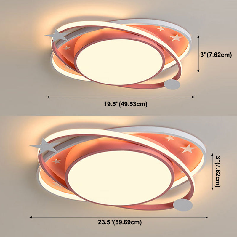 Eigentijdse LED-plafondlamp acryl kap kinderkamer inbouwlamp